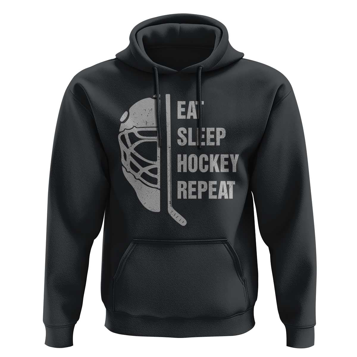 Ice Hockey Player Hoodie Funny Eat Sleep Hockey Repeat Sport Fan - Wonder Print Shop