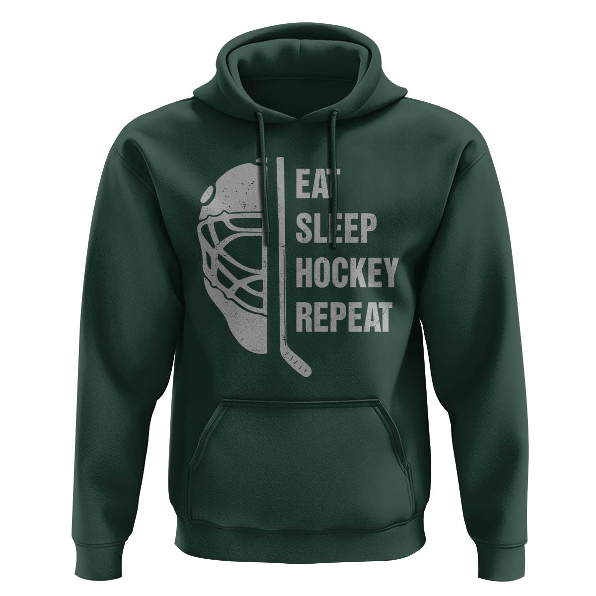 Ice Hockey Player Hoodie Funny Eat Sleep Hockey Repeat Sport Fan - Wonder Print Shop