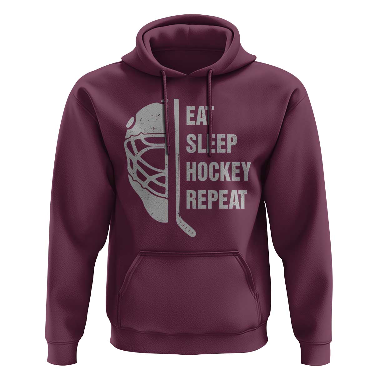 Ice Hockey Player Hoodie Funny Eat Sleep Hockey Repeat Sport Fan - Wonder Print Shop