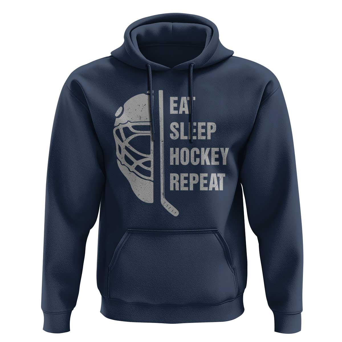Ice Hockey Player Hoodie Funny Eat Sleep Hockey Repeat Sport Fan - Wonder Print Shop