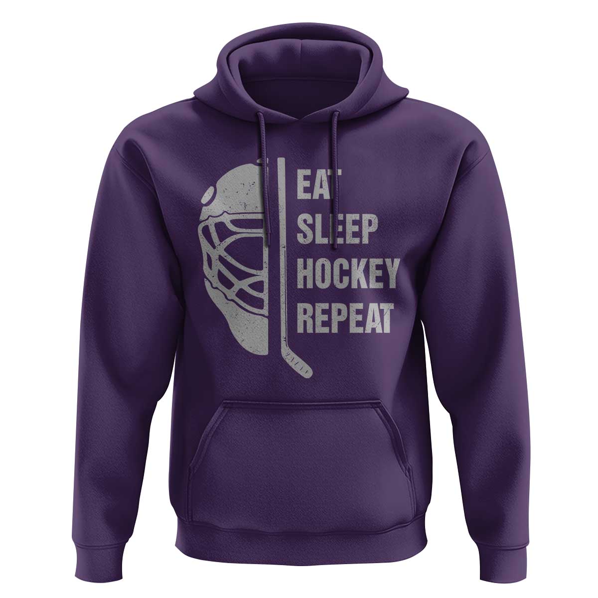 Ice Hockey Player Hoodie Funny Eat Sleep Hockey Repeat Sport Fan - Wonder Print Shop