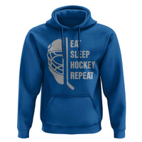 Ice Hockey Player Hoodie Funny Eat Sleep Hockey Repeat Sport Fan - Wonder Print Shop