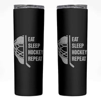 Ice Hockey Player Skinny Tumbler Funny Eat Sleep Hockey Repeat Sport Fan - Wonder Print Shop