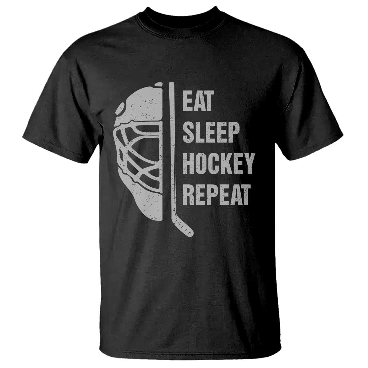 Ice Hockey Player T Shirt Funny Eat Sleep Hockey Repeat Sport Fan - Wonder Print Shop