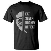 Ice Hockey Player T Shirt Funny Eat Sleep Hockey Repeat Sport Fan - Wonder Print Shop