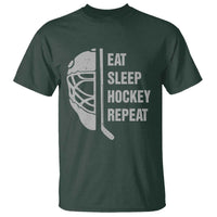 Ice Hockey Player T Shirt Funny Eat Sleep Hockey Repeat Sport Fan - Wonder Print Shop