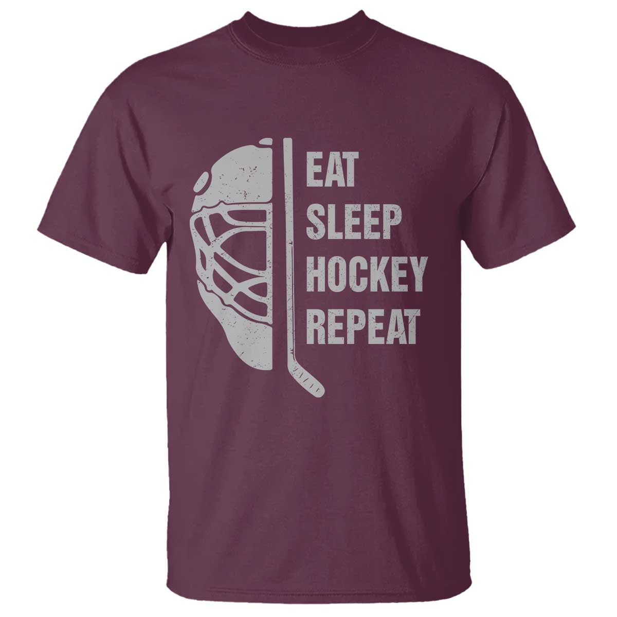 Ice Hockey Player T Shirt Funny Eat Sleep Hockey Repeat Sport Fan - Wonder Print Shop