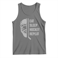Ice Hockey Player Tank Top Funny Eat Sleep Hockey Repeat Sport Fan - Wonder Print Shop