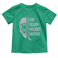 Ice Hockey Player Toddler T Shirt Funny Eat Sleep Hockey Repeat Sport Fan - Wonder Print Shop