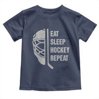Ice Hockey Player Toddler T Shirt Funny Eat Sleep Hockey Repeat Sport Fan - Wonder Print Shop