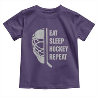 Ice Hockey Player Toddler T Shirt Funny Eat Sleep Hockey Repeat Sport Fan - Wonder Print Shop