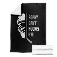 Ice Hockey Player Throw Blanket Retro Sorry Cant Hockey Bye - Wonder Print Shop