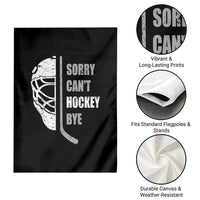 Ice Hockey Player Garden Flag Retro Sorry Cant Hockey Bye - Wonder Print Shop