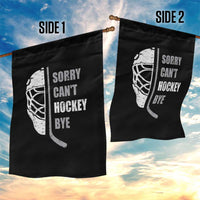 Ice Hockey Player Garden Flag Retro Sorry Cant Hockey Bye - Wonder Print Shop