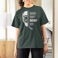 Ice Hockey Player T Shirt For Women Retro Sorry Cant Hockey Bye - Wonder Print Shop