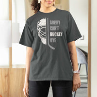 Ice Hockey Player T Shirt For Women Retro Sorry Cant Hockey Bye - Wonder Print Shop