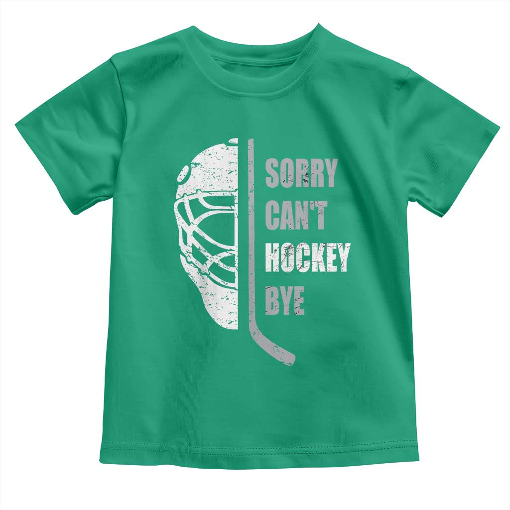 Ice Hockey Player Toddler T Shirt Retro Sorry Cant Hockey Bye - Wonder Print Shop