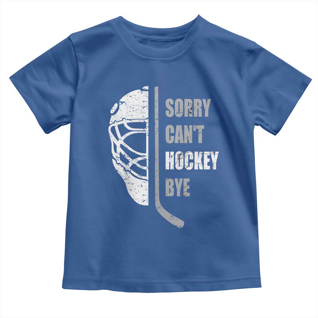 Ice Hockey Player Toddler T Shirt Retro Sorry Cant Hockey Bye - Wonder Print Shop