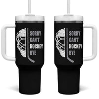 Ice Hockey Player Tumbler With Handle Retro Sorry Cant Hockey Bye - Wonder Print Shop