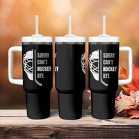 Ice Hockey Player Tumbler With Handle Retro Sorry Cant Hockey Bye - Wonder Print Shop