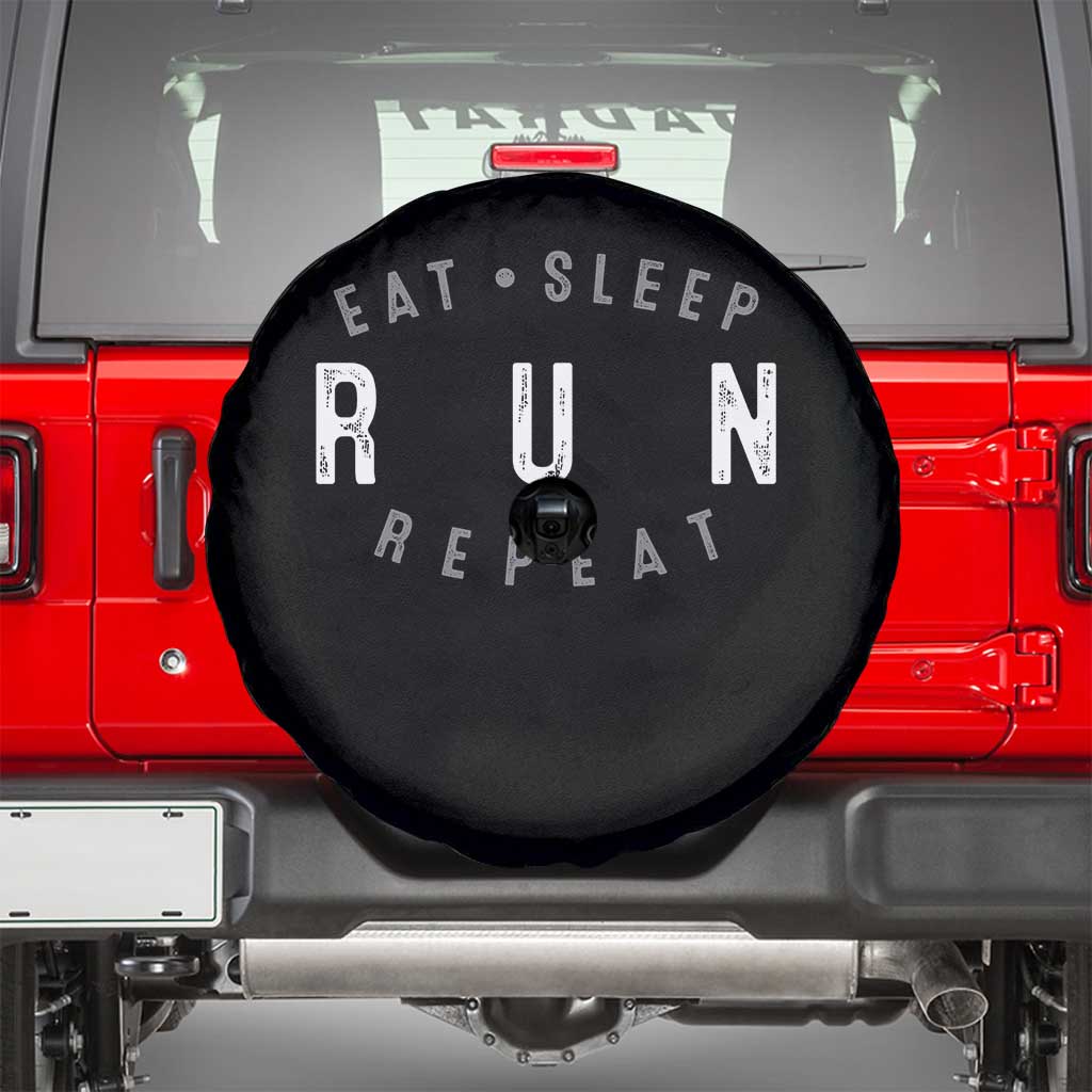 Eat Sleep Run Repeat Spare Tire Cover Marathon Runner
