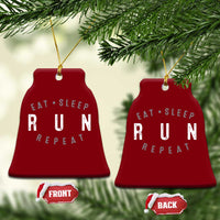 Eat Sleep Run Repeat Ceramic Ornament Marathon Runner
