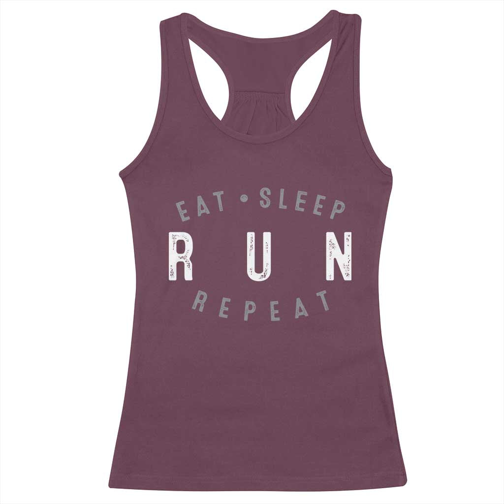 Eat Sleep Run Repeat Racerback Tank Top Marathon Runner