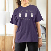 Eat Sleep Run Repeat T Shirt For Women Marathon Runner