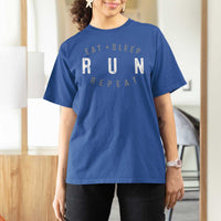 Eat Sleep Run Repeat T Shirt For Women Marathon Runner