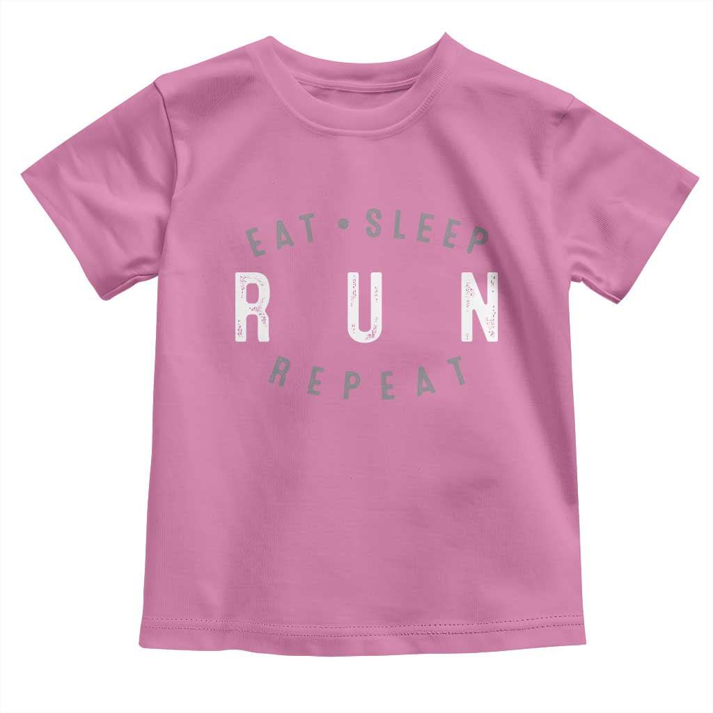 Eat Sleep Run Repeat Toddler T Shirt Marathon Runner