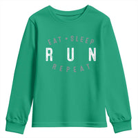Eat Sleep Run Repeat Youth Sweatshirt Marathon Runner