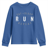 Eat Sleep Run Repeat Youth Sweatshirt Marathon Runner