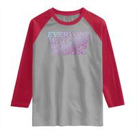 Everyone Watches Womens Sports Raglan Shirt Feminist Body Positivity Inclusive Equality - Wonder Print Shop