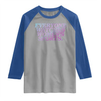 Everyone Watches Womens Sports Raglan Shirt Feminist Body Positivity Inclusive Equality - Wonder Print Shop