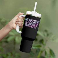 Everyone Watches Womens Sports Tumbler With Handle Feminist Body Positivity Inclusive Equality - Wonder Print Shop