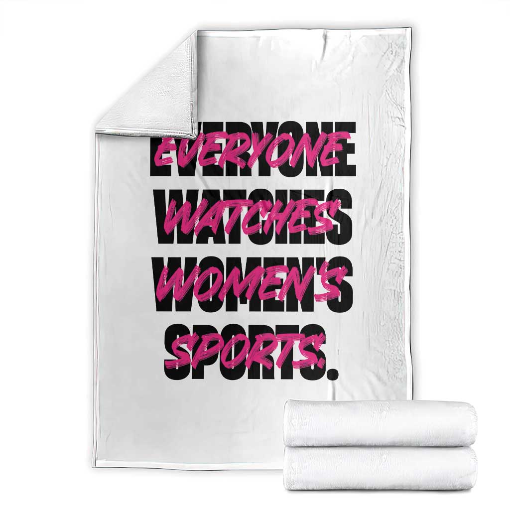 Womens Sports Throw Blanket Feminist Body Positivity Inclusive Equality - Wonder Print Shop