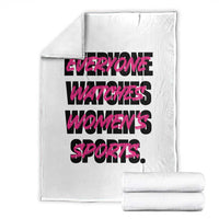 Womens Sports Throw Blanket Feminist Body Positivity Inclusive Equality - Wonder Print Shop