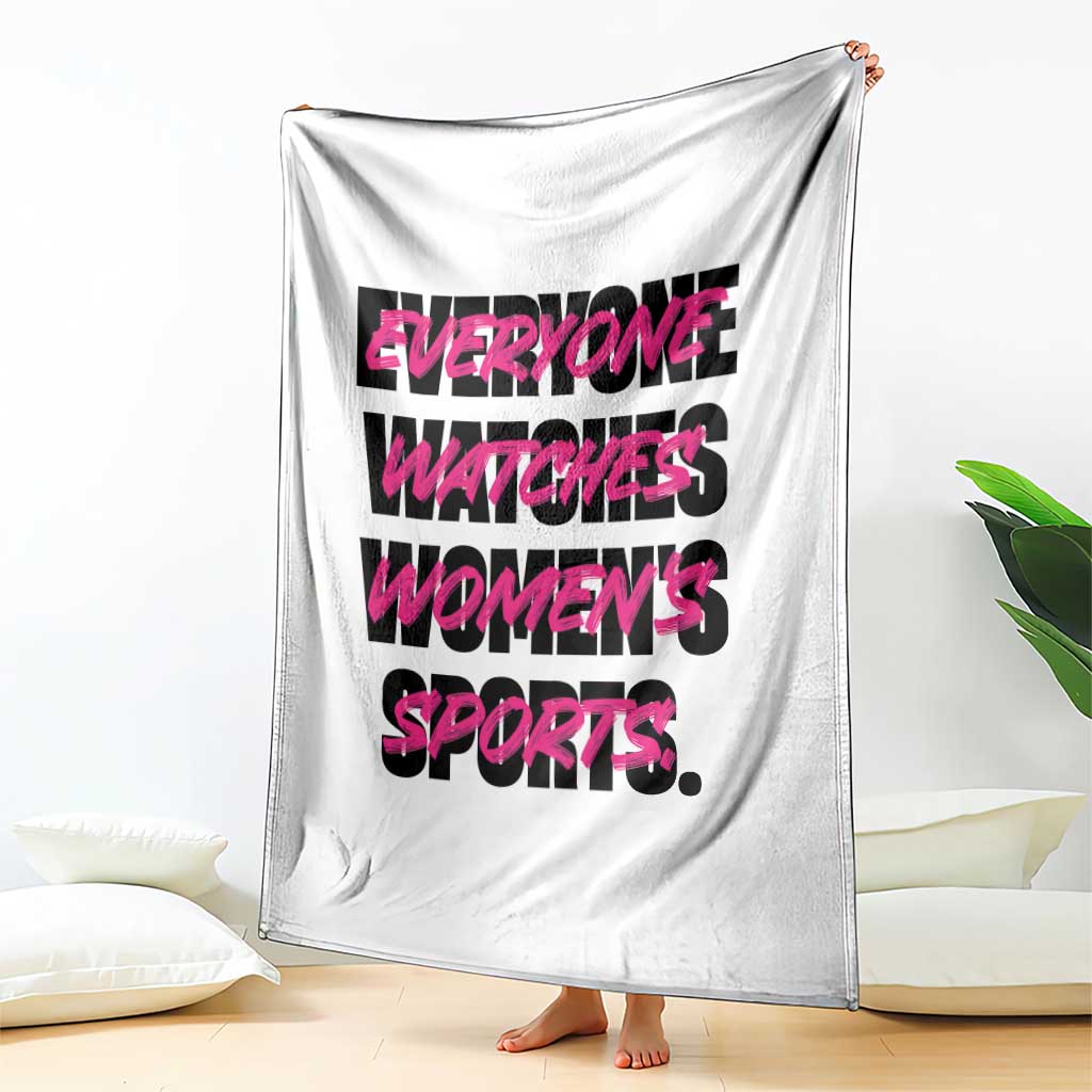 Womens Sports Throw Blanket Feminist Body Positivity Inclusive Equality - Wonder Print Shop