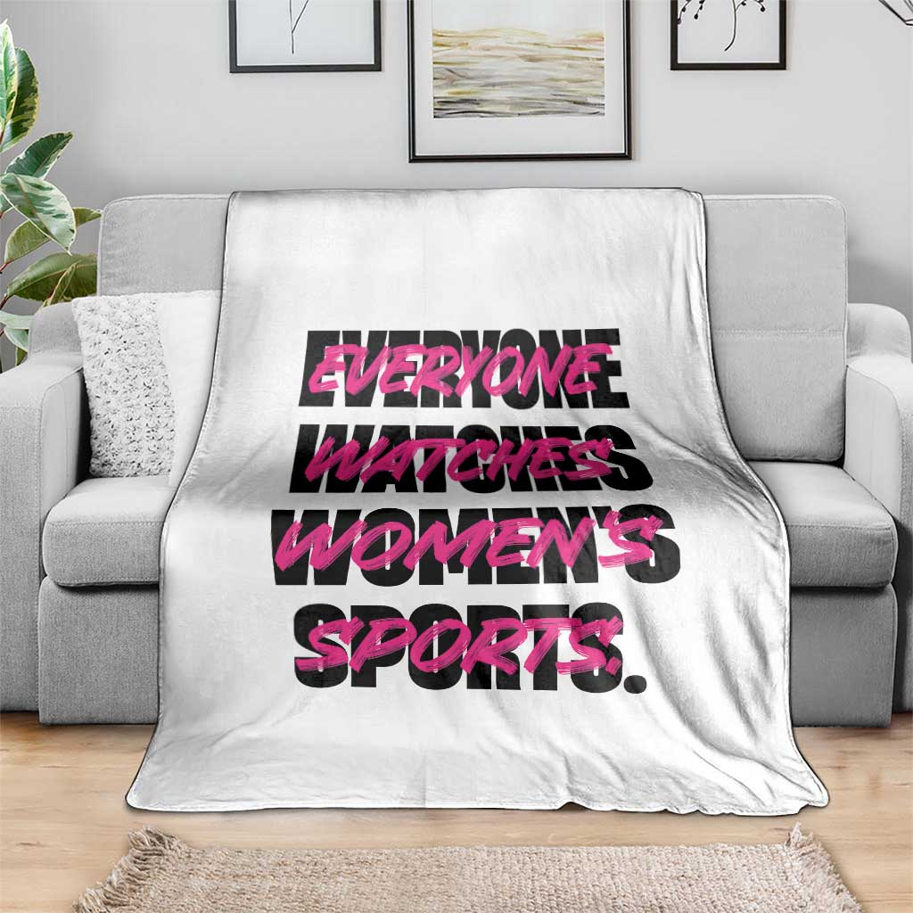 Womens Sports Throw Blanket Feminist Body Positivity Inclusive Equality - Wonder Print Shop