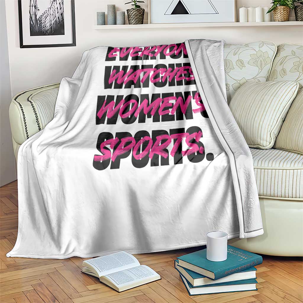 Womens Sports Throw Blanket Feminist Body Positivity Inclusive Equality - Wonder Print Shop