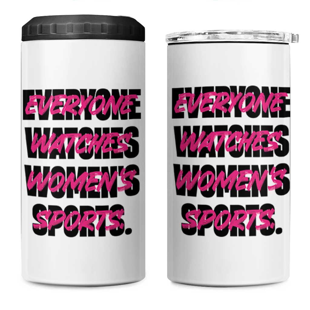 Womens Sports 4 in 1 Can Cooler Tumbler Feminist Body Positivity Inclusive Equality - Wonder Print Shop
