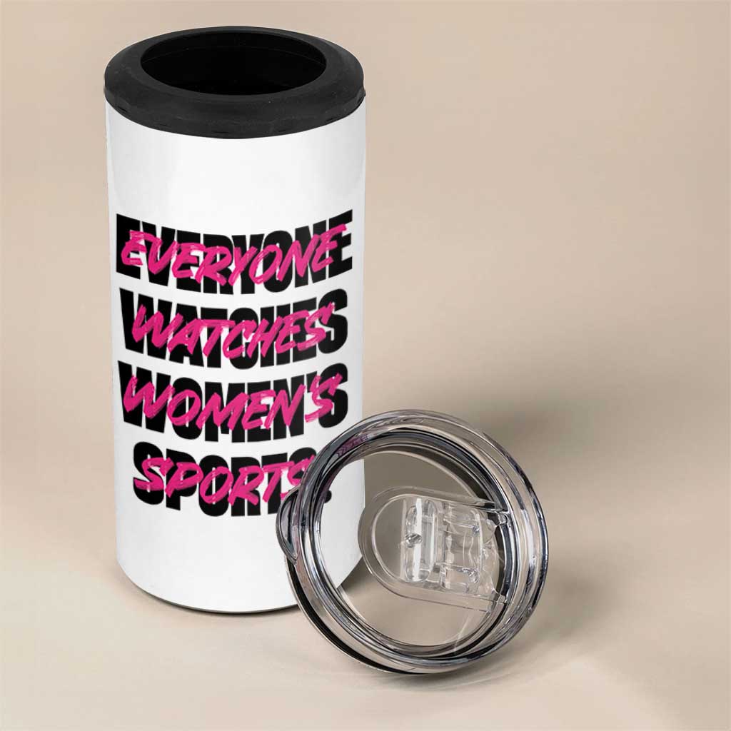 Womens Sports 4 in 1 Can Cooler Tumbler Feminist Body Positivity Inclusive Equality - Wonder Print Shop