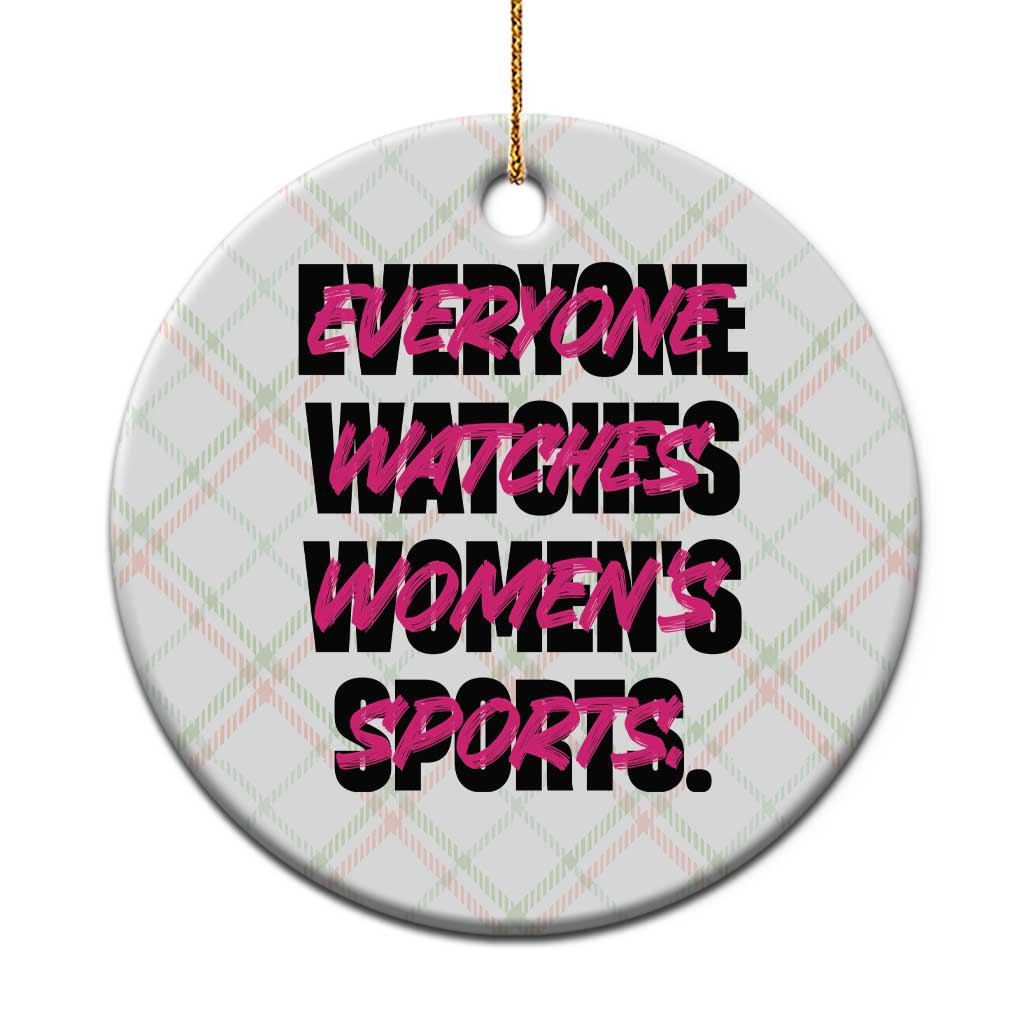 Womens Sports Ceramic Ornament Feminist Body Positivity Inclusive Equality - Wonder Print Shop