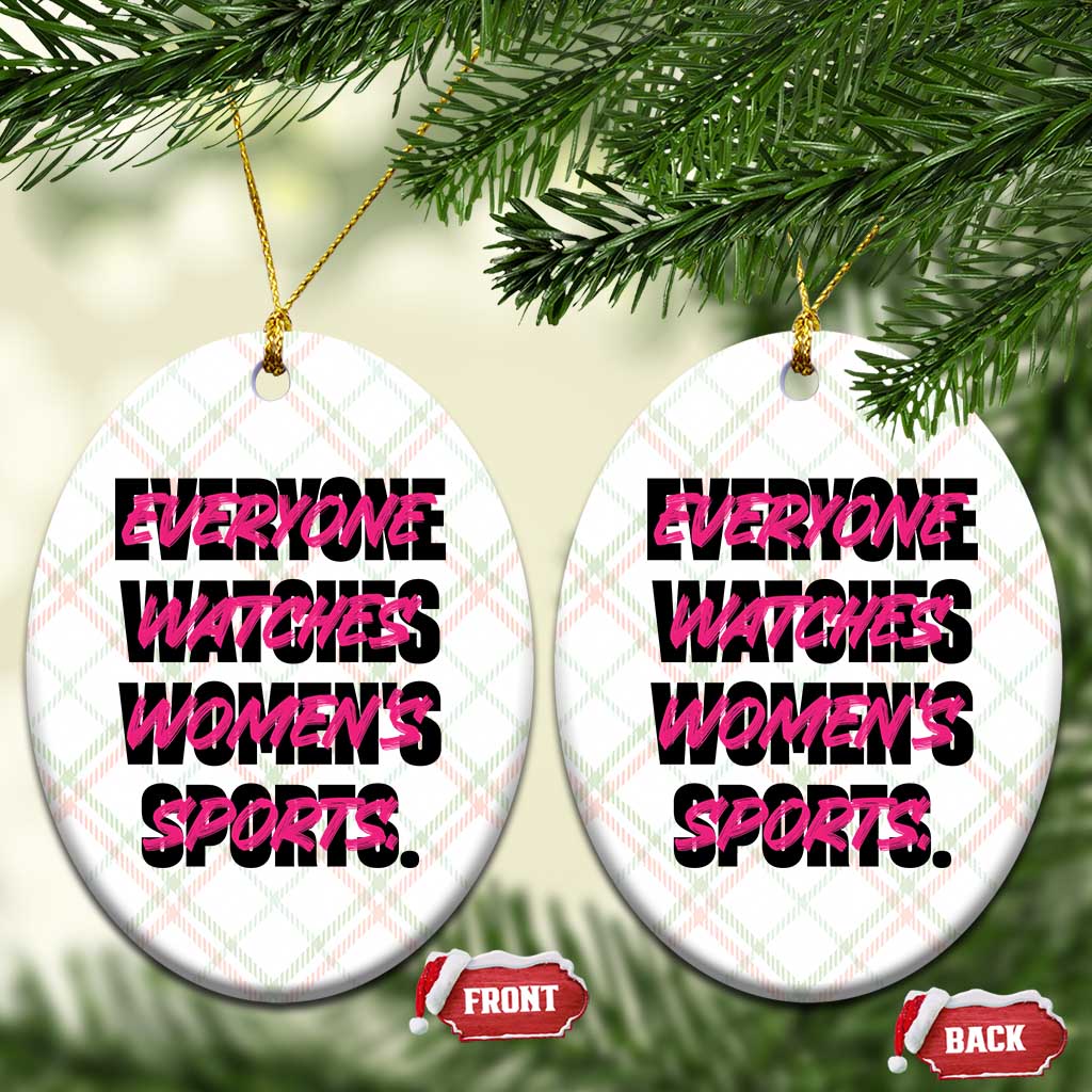 Womens Sports Ceramic Ornament Feminist Body Positivity Inclusive Equality - Wonder Print Shop
