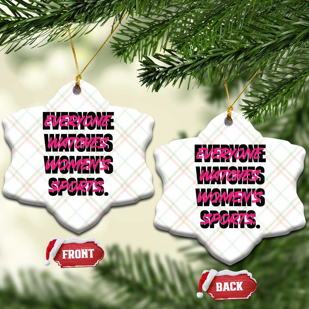 Womens Sports Ceramic Ornament Feminist Body Positivity Inclusive Equality - Wonder Print Shop