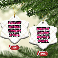 Womens Sports Ceramic Ornament Feminist Body Positivity Inclusive Equality - Wonder Print Shop
