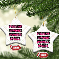 Womens Sports Ceramic Ornament Feminist Body Positivity Inclusive Equality - Wonder Print Shop