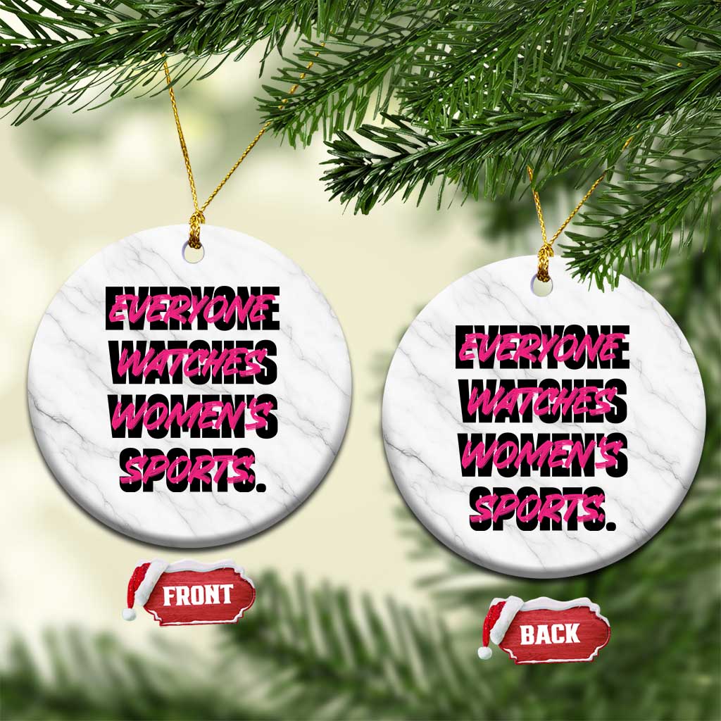 Womens Sports Ceramic Ornament Feminist Body Positivity Inclusive Equality - Wonder Print Shop