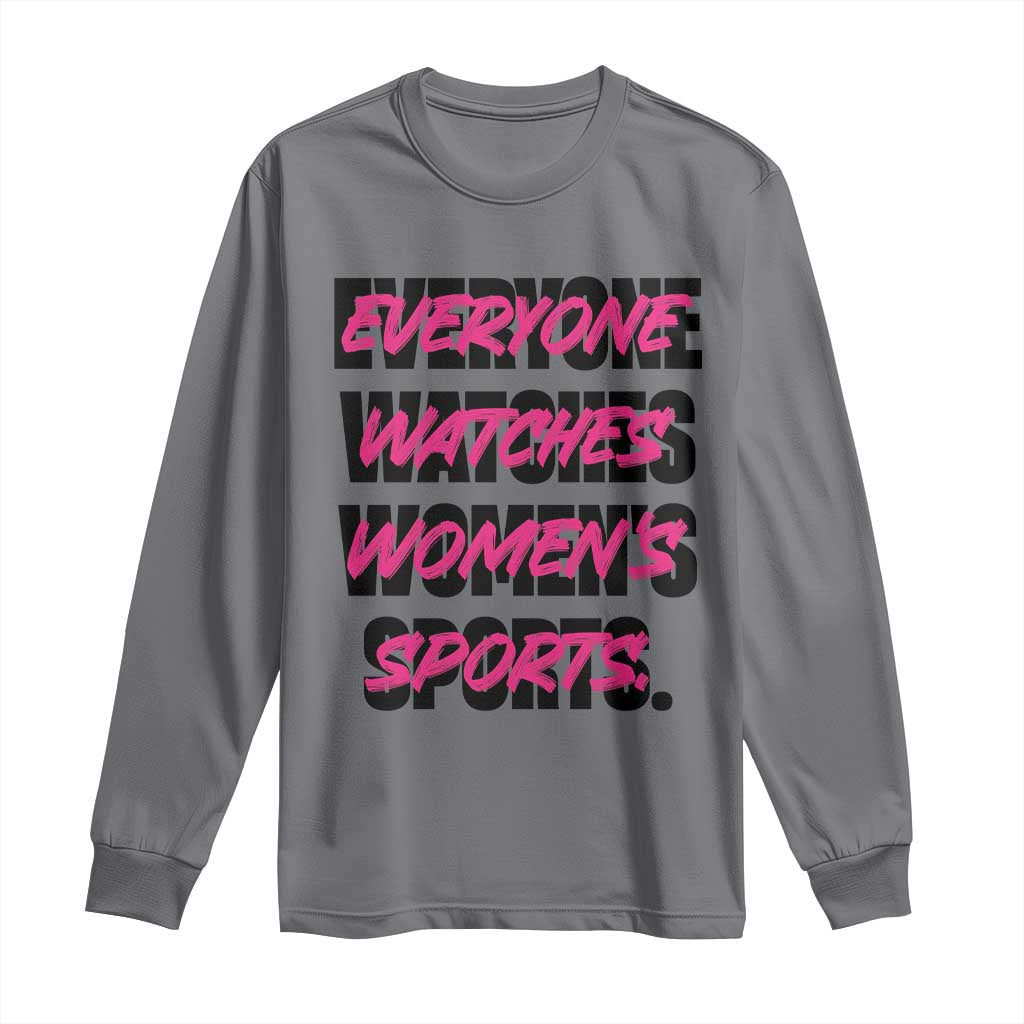 Womens Sports Long Sleeve Shirt Feminist Body Positivity Inclusive Equality - Wonder Print Shop