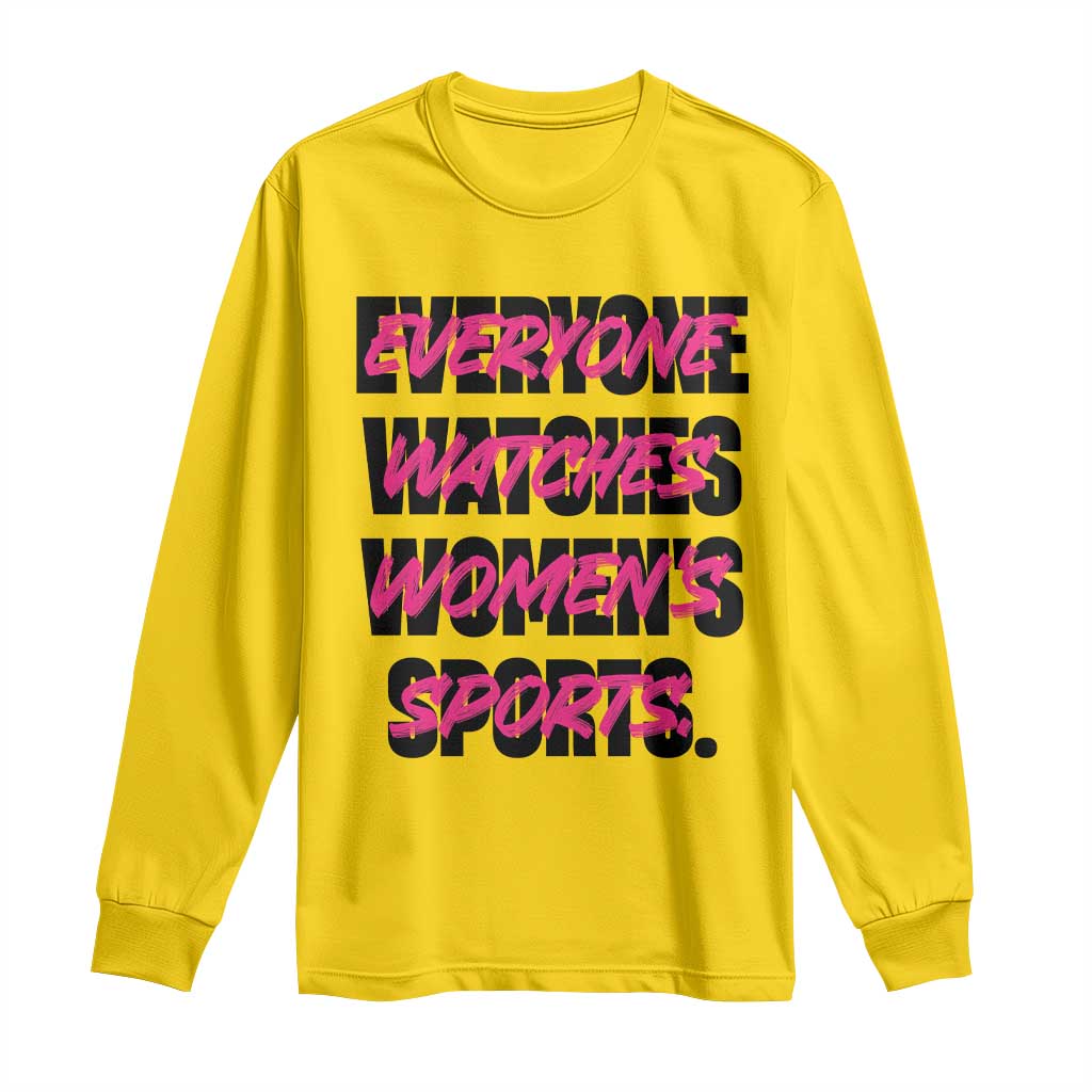 Womens Sports Long Sleeve Shirt Feminist Body Positivity Inclusive Equality - Wonder Print Shop